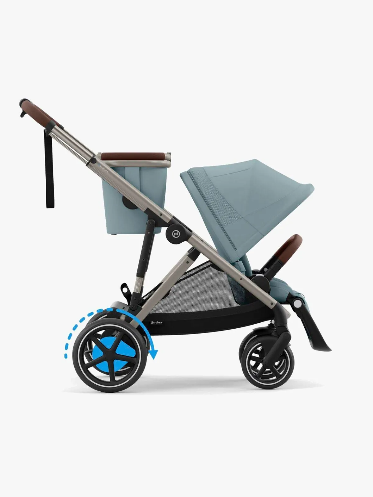 Cybex e-Gazelle S Søskendevogn, Stormy Blue/Taupe