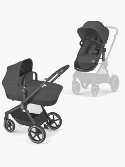Cybex Duo- & Kombivogne></noscript>EOS Lux Duovogn inkl. Axkid GOKID Autostol Baby & Base, Moon Black