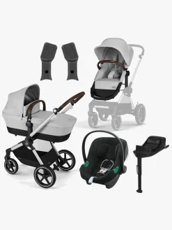 Cybex Vognpakker|Autostolspakker>EOS Lux Duovogn inkl. Aton B2 i-Size Autostol Baby & Base, Silver/Lava Grey