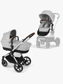 Cybex Duo- & Kombivogne>EOS Lux Duovogn inkl. Axkid GOKID Autostol Baby & Base, Lava Grey