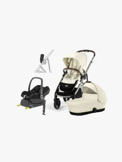Cybex Vognpakker|Autostolspakker*GAZELLE S Duovogn inkl. Maxi-Cosi CabrioFix i-Size Autostol inkl. Base, Seashell Beige/Taupe