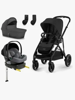 Cybex Vognpakker>GAZELLE S Duovogn inkl. Beemoo Route i-Size Autostol Baby & ISOFIX Base, Moon Black/Mineral Grey
