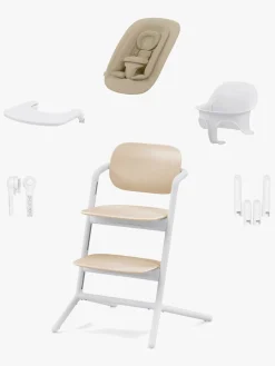 Cybex Højstole & Tilbehør*Lemo 4-in-1 Højstol inkl. Skråstol, Babysæt og Bakke, Sand White Hvid