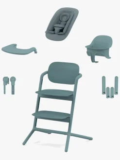 Cybex Højstole & Tilbehør*Lemo 4-in-1 Højstol inkl. Skråstol, Babysæt og Bakke, Stone Blue Blå