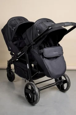Beemoo DEMO-EX Premium Søskendevogn, Black Melange