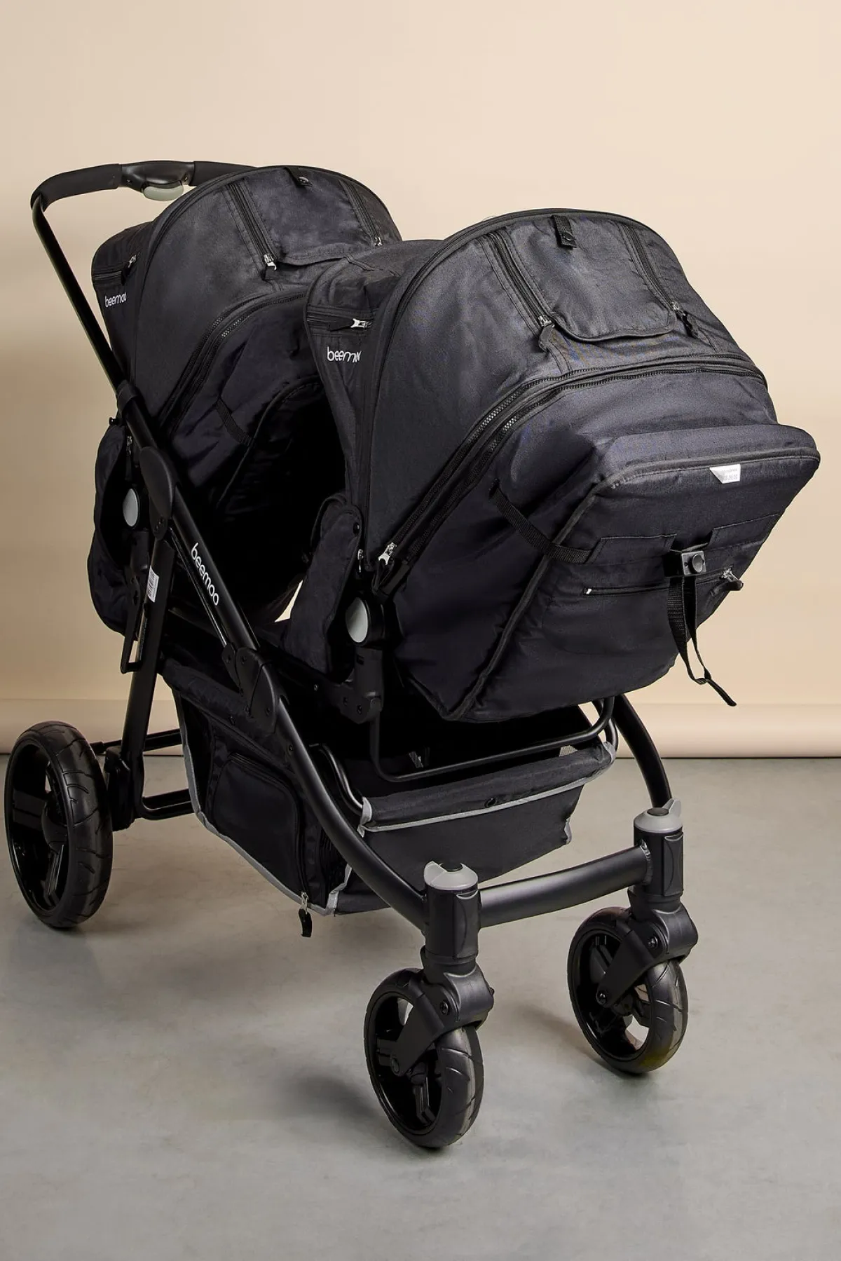 Beemoo DEMO-EX Premium Søskendevogn, Black Melange