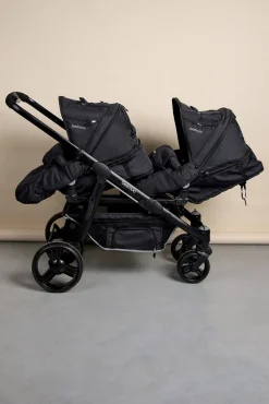 Beemoo DEMO-EX Premium Søskendevogn, Black Melange