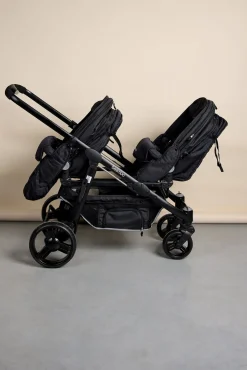 Beemoo DEMO-EX Premium Søskendevogn, Black Melange