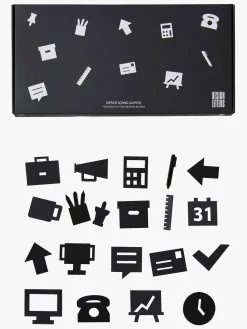 DesignLetters Interiør*Design Letters Kontorikoner til Opslagstavle 20 pcs, Sort