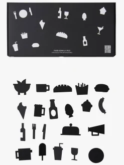 Børn DesignLetters Design Letters Madikoner til Opslagstavle 21 pcs, Sort