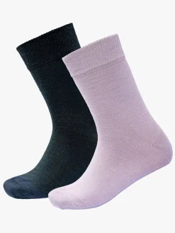 Børn Devold Undertøj|Uldtøj>Daily Merino Light Strømper 2-pak, Orchid Mix