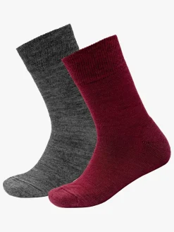 Devold Undertøj|Uldtøj*Daily Merino Medium Strømper 2-pak, Beetroot
