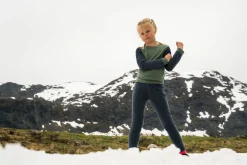 Børn Devold Undertøj|Uldtøj>Expedition Merino Skiundertrøje Kid, Night/Forest