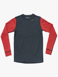 Børn Devold Undertøj|Uldtøj>Expedition Merino Skiundertrøje Jr, Night/Beauty