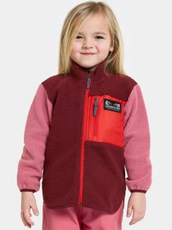 Børn Didriksons Fleecetøj>Anten Fleecetrøje, Anemon Red