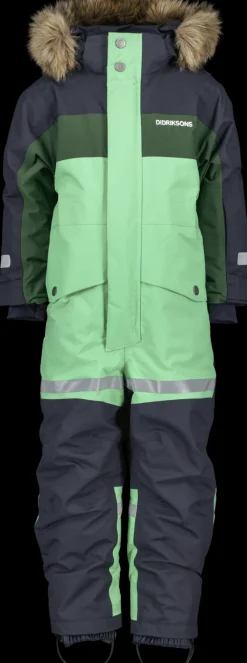 Didriksons Overtøj*Bjärven Flyverdragt, Dusty Lime Grøn/Blå