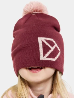 Børn Didriksons Tilbehør|Vintertøj>Dropi Hue, Rusty Wine