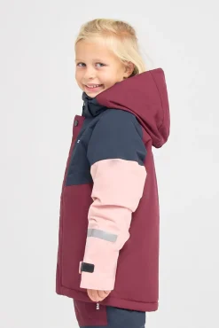 Didriksons Vintertøj*Lun Vinterjakke, Rusty Wine Rød/Lyserød/Blå