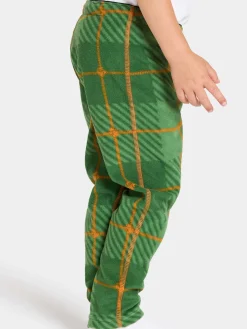 Didriksons Fleecetøj*Monte Fleecebukser, Termos Pine Green Grøn/Orange