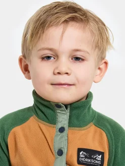 Børn Didriksons Fleecetøj></noscript>Monte Fleecetrøje, Light Moss