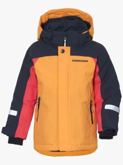 Didriksons Vintertøj*Neptun Vinterjakke, Fire Yellow Gul/Rød/Sort