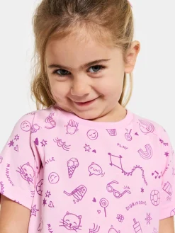 Børn Didriksons Kjoler & Tunikaer></noscript>Smultron Kjole, Doodle Orchid Pink