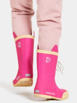 Børn Didriksons Splashman Gummistøvler, Plastic Pink