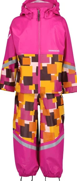 Børn Didriksons Regntøj>Waterman Regnsæt, Notes Pink