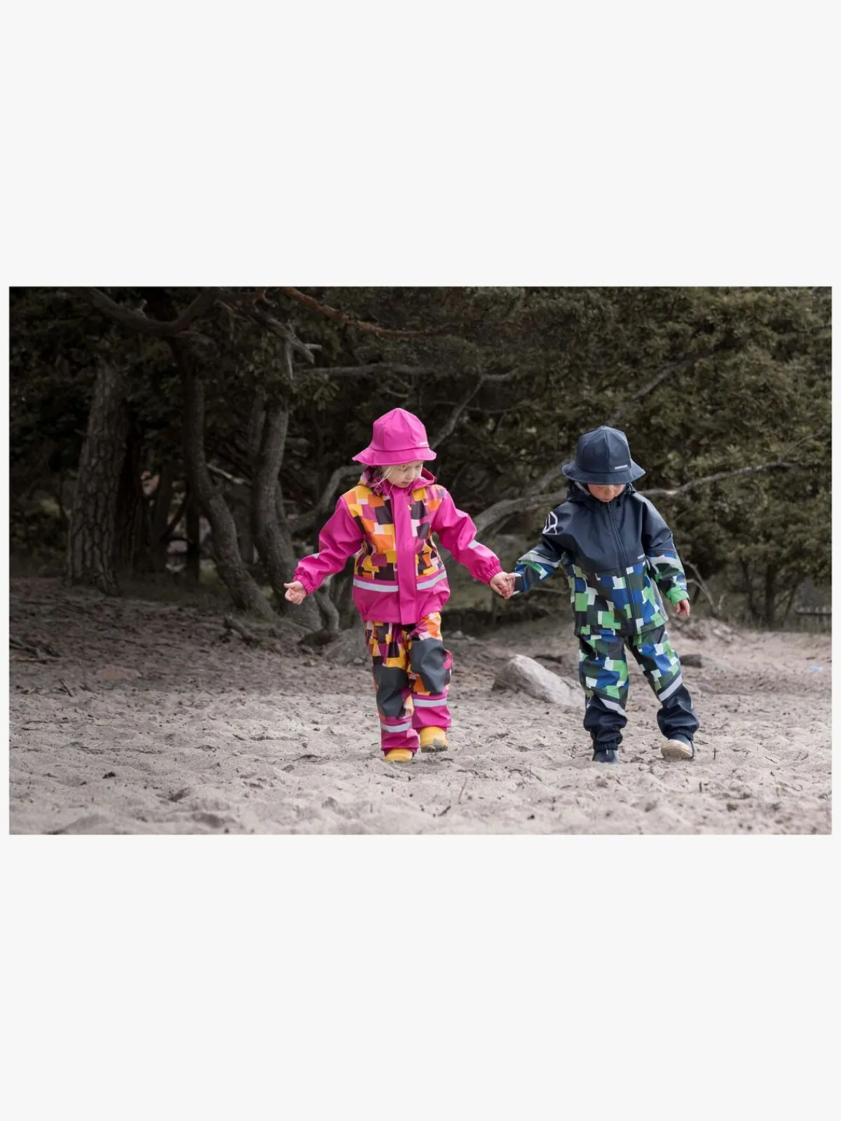 Børn Didriksons Regntøj>Waterman Regnsæt, Notes Pink