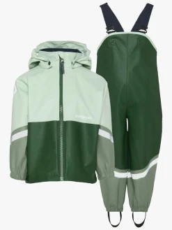 Børn Didriksons Regntøj>Waterman Regnsæt, Pine Green