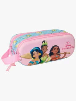Børn DisneyPrincess Tasker>Disney Princess 3D Rygsæk 8,5L & Penalhus, Blå/Pink