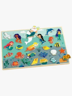 Djeco Spil & Puslespil*Træpuslespil Sea 22 Brikker Blå/Orange/Gul