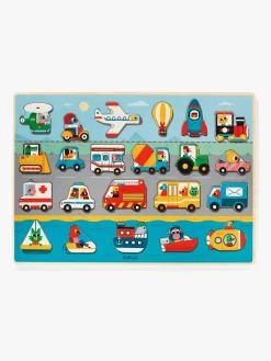 Djeco Spil & Puslespil*Træpuslespil Vroom 22 Brikker Rød/Blå/Orange