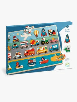 Djeco Spil & Puslespil*Træpuslespil Vroom 22 Brikker Rød/Blå/Orange