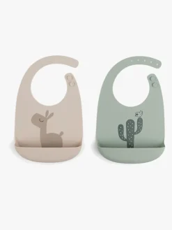 DoneByDeer Spisetid*Done By Deer Elphee Hagesmæk 2-pak, Sand/Green Grøn/Beige