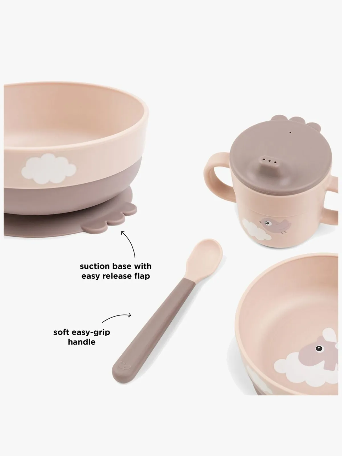 DoneByDeer Done By Deer Foodie Madsæt Happy Clouds, Powder