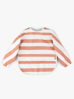 DoneByDeer Spisetid>Done By Deer Langærmet Hagesmæk, Stripes Papaya