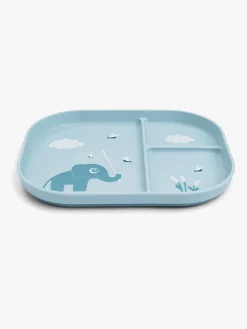 DoneByDeer Spisetid>Done By Deer Playground Stick & Stay  Opdelt Silikonetallerken, Elphee Blue