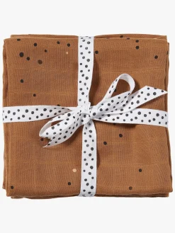 DoneByDeer Stofbleer, Nusseklude & Babytæpper*Done By Deer Stofble Dreamy Dots 120x120 2-pak, Mustard Orange