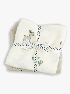 DoneByDeer Stofbleer, Nusseklude & Babytæpper*Done By Deer Stofble Lalee 2-pak, Sand Hvid