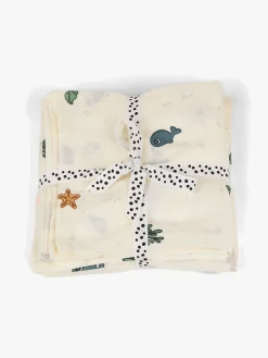 DoneByDeer Stofbleer, Nusseklude & Babytæpper*Done By Deer Stofble 2-pak Sea Friends, Beige