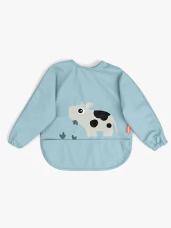 DoneByDeer Done By Deer Tiny Farm  Langærmet Hagesmæk med Lomme, Blue