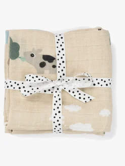 DoneByDeer Stofbleer, Nusseklude & Babytæpper>Done By Deer Tiny Farm Tæppe/ Stofble i Musselin 2-pak, Sand