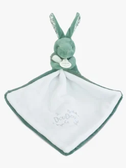 DoudouetCompagnie Stofbleer, Nusseklude & Babytæpper*DouDou Bunny Nusseklud, Sage Green