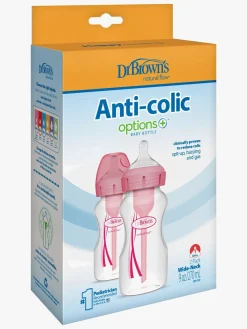 DrBrown Dr. Brown's Options+ Bred Hals Sutteflaske 270 ml 2-pak, Pink