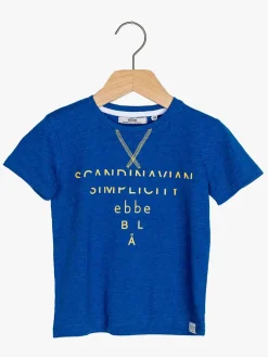 Børn Ebbe Gologo T-Shirt, Royal Blue Melange