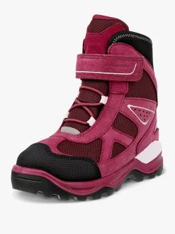 Ecco Støvler & Vinterstøvler*Snow Mountain WP 1V Vinterstøvler Jr, Black/Red Plum/Dark Ruby
