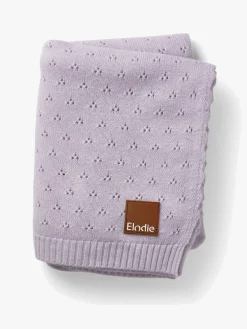 Børn ElodieDetails Elodie Pointelle-strikket Tæppe 100x75, Lavender Love