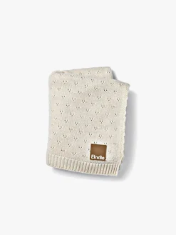 Børn ElodieDetails Interiør>Elodie Pointelle-strikket Tæppe 100x75, Creamy White