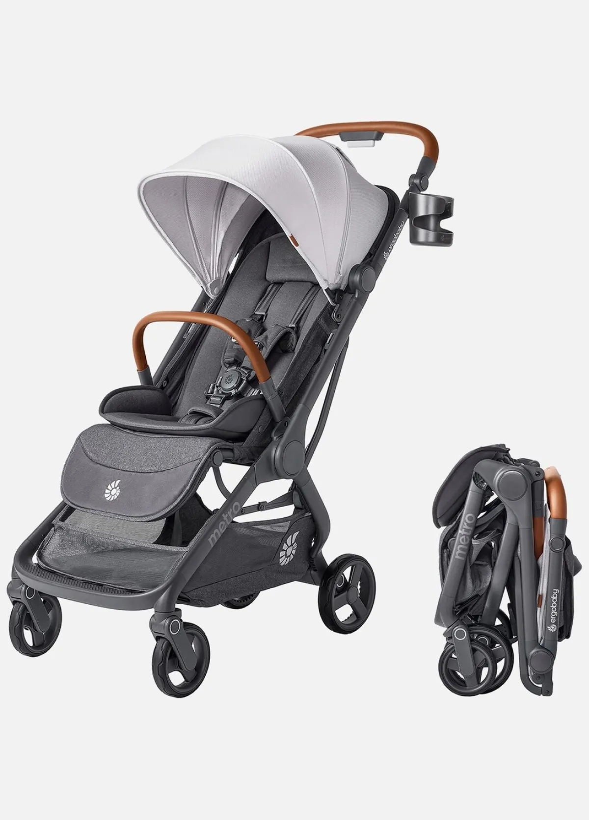 Ergobaby Rejseklapvogne*Metro 3 Deluxe Klapvogn, Pearl Grey Grå